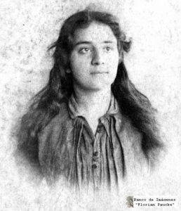 Amelia jóven. Fuente: Archivo Florián Paucke. Amelia Larguía de Crouzeilles, Arqueóloga, hija del Ingeniero Jonás Larguía, esposa del Doctor. Juan Crouzeilles, Ministro de Hacienda del Gobernador M. Freyre.
